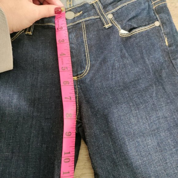 Paige Manhattan Jeans Women Size 28 Blue Slim Bootcut Dark Wash - Picture 6 of 8